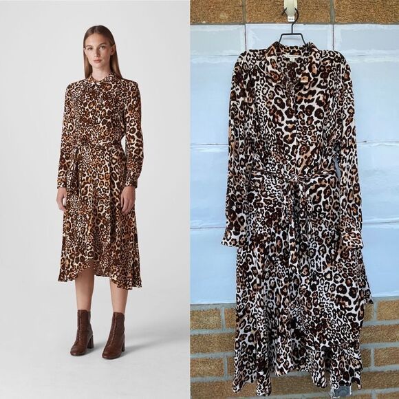 WHISTLE ANIMAL PRINT ESME DRESS SIZE 10 - Picture 1 of 17